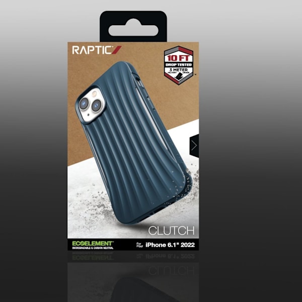 Raptic X-Doria Clutch Case iPhone 14 bakskal blå