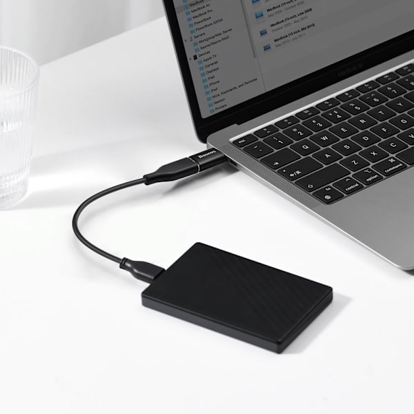 Baseus Ingenuity Series Adapter USB Type C til USB-A 3.2 gen 1 Svart (ZJJQ000001)