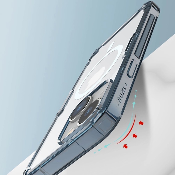 NILLKIN CASE MED MAGSAFE TIL IPHONE 15 PLUS BLÅ