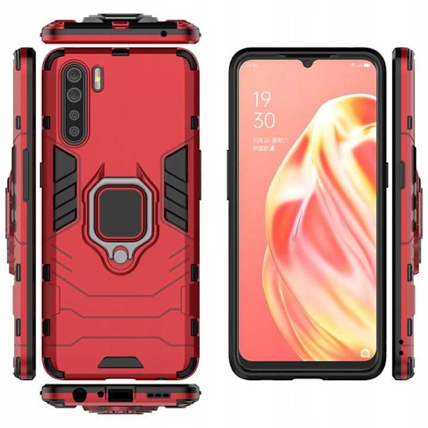 Spacecase X-Ring Case För Oppo Reno 3 Case Röd