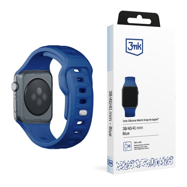 38/40/41 MM BLÅ - 3MK SILIKONE URREM TIL APPLE