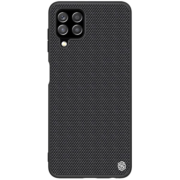 Nillkin teksturert etui Slitesterk forsterket etui med gelramme og nylonbakside for Samsung Galaxy A22 4G svart