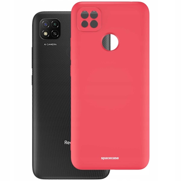 Spacecase Silikonfodral För Xiaomi Redmi 9C Rött Väska