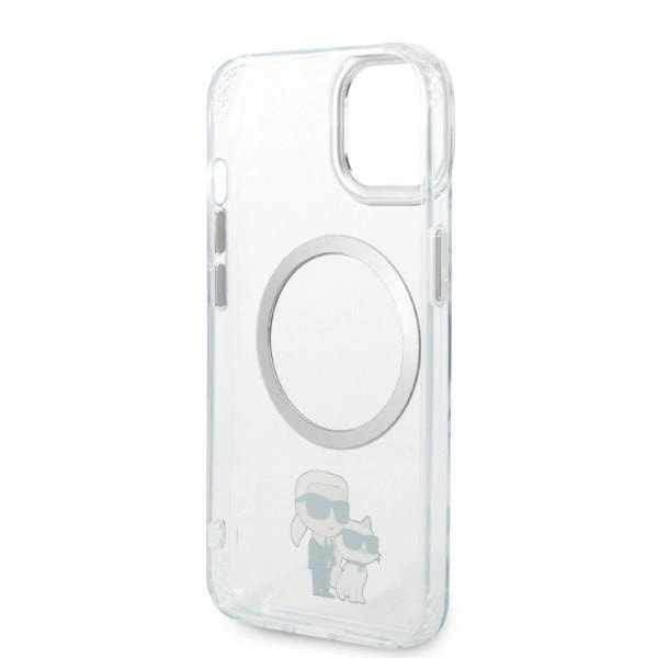 KARL LAGERFELD IKONISK KARL&CHOUPETTE MAGSAFE ETUI TIL IPHONE 14 PLUS - GENNEMSIGTIG