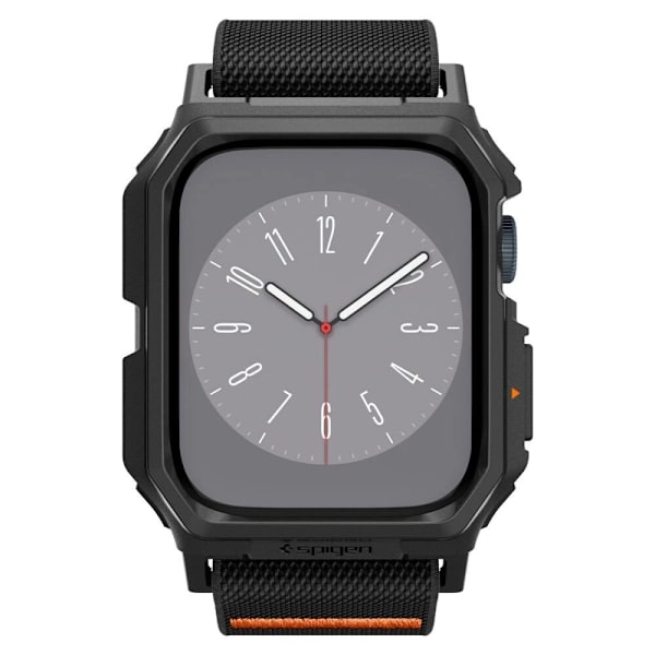 Spigen Lite Fit Pro-deksel med stropp for Apple Watch 4/5/6/7/8/9/SE (44/45 mm) - Matt svart