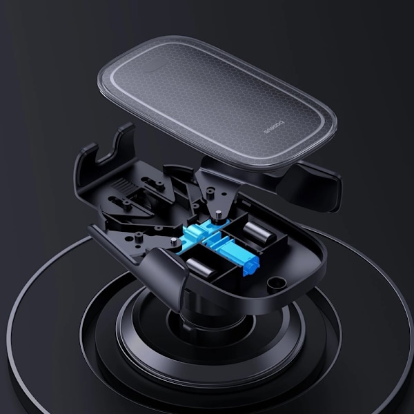 Baseus Milky Way Pro Series BS-CM023 bilfeste for grill? lufttilførsel med 15W induktiv lader - sort
