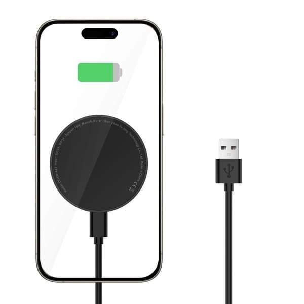 TECH-PROTECT QI15W-A33 MAGNETISK MAGSAFE TRÅDLØS LADER SORT