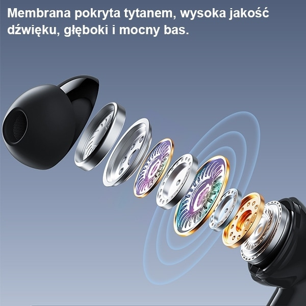 AWEI Bluetooth 5.3 T50 TWS hörlurar + dockningsstation svart/svart