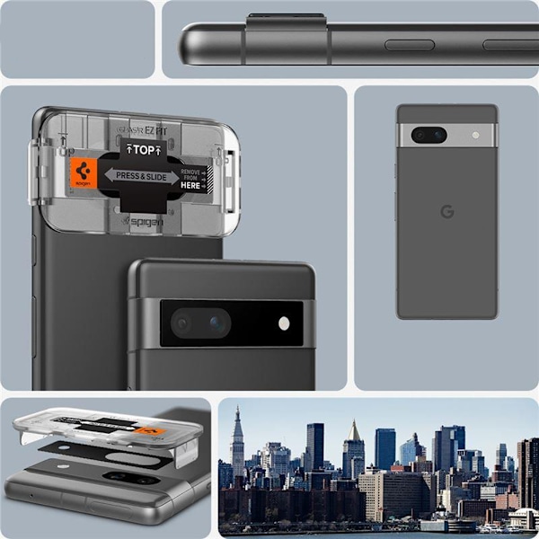 CAMERA COVER SPIGEN OPTIK.TR ”EZ FIT” CAMERA PROTECTOR 2-PAK GOOGLE PIXEL 7A SORT