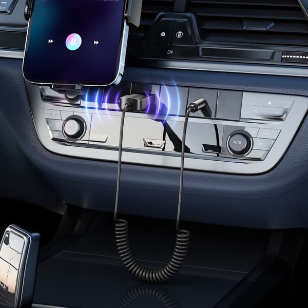 TECH-PROTECT ULTRABOOST BLUETOOTH AUX AUDIO ADAPTER KABEL GRÅ