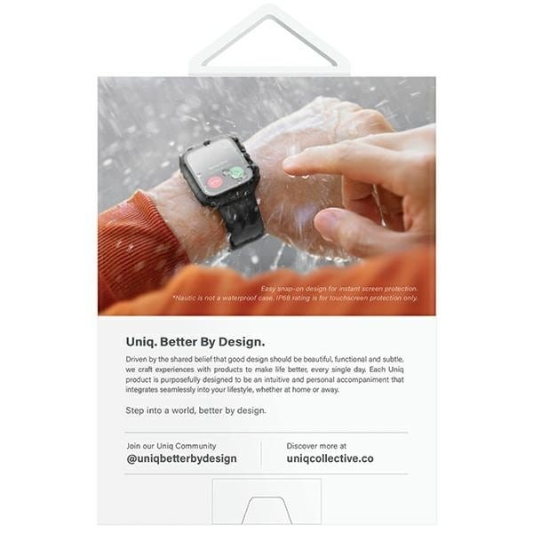 UNIQ fodral Nautic Apple Watch Series 7/8/9 41mm transparent/duvklar