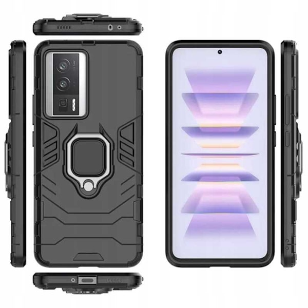 Spacecase Case Cover För Poco F5 Pro X-Ring Svart