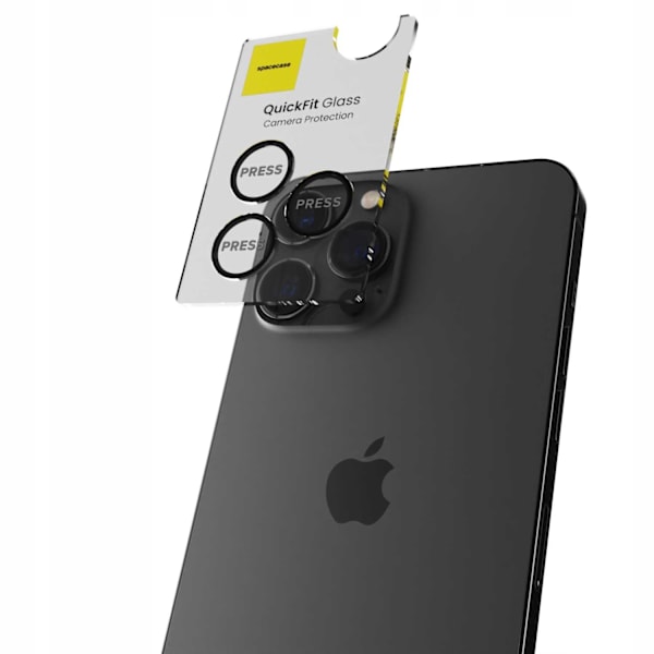 Spacecase Quickfit Härdat Glas För Iphone 13 Pro Max Black Camera