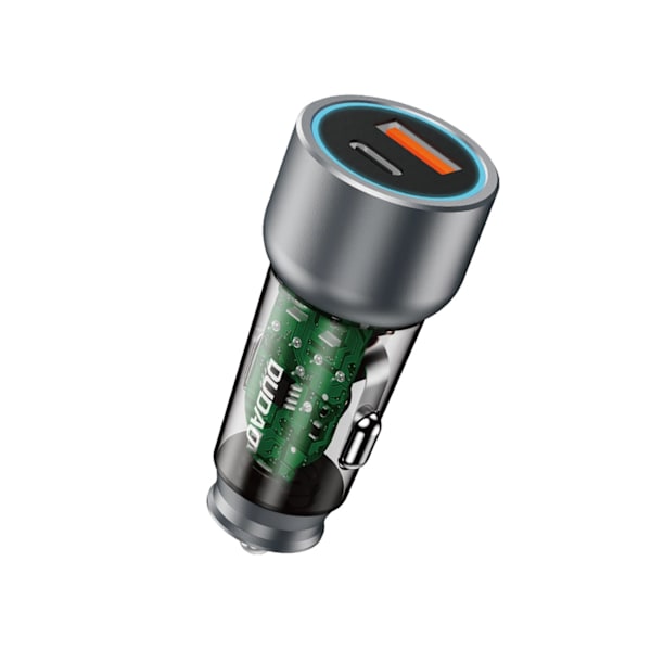 DUDAO R4T 30W USB-A / USB-C BILOPLADER - GRÅ