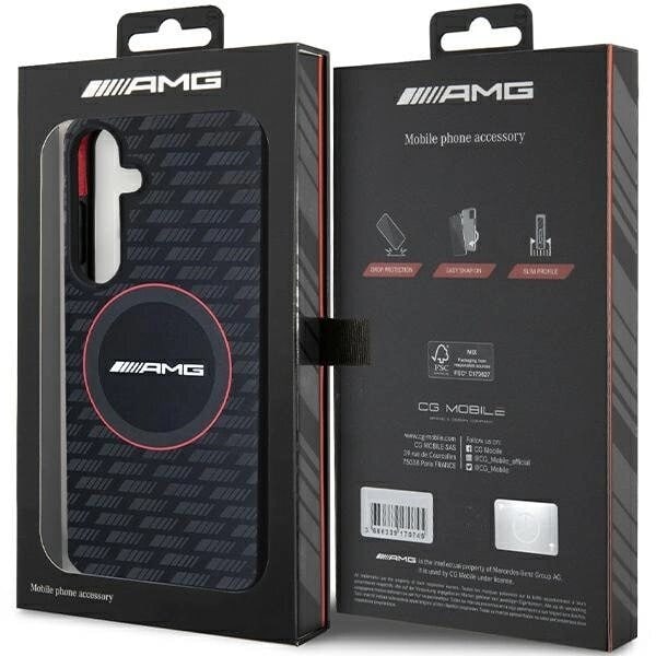 AMG Silikon Carbon Pattern MagSafe-deksel til Samsung Galaxy S24+ - Svart