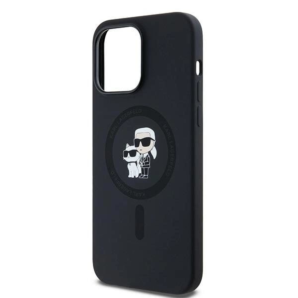 Karl Lagerfeld Silikon Karl&Choupette MagSafe beskyttelsesdeksel til iPhone 14 Pro Max - svart