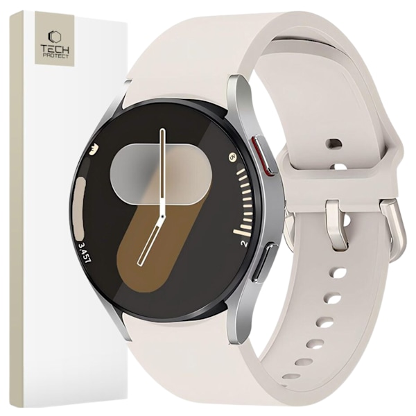 TEKNISK BESKYTTELSE SILIKONE SAMSUNG GALAXY WATCH 4 / 5 / 5 PRO / 6 / 7 / FE STARLIGHT