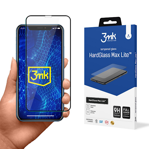 Apple iPhone Xr Black - 3mk HardGlass Max Lite