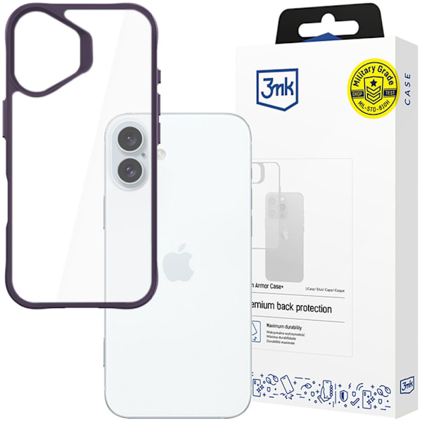 APPLE IPHONE 16 PLUS - 3MK SATIN ARMOR CASE+ PURPLE