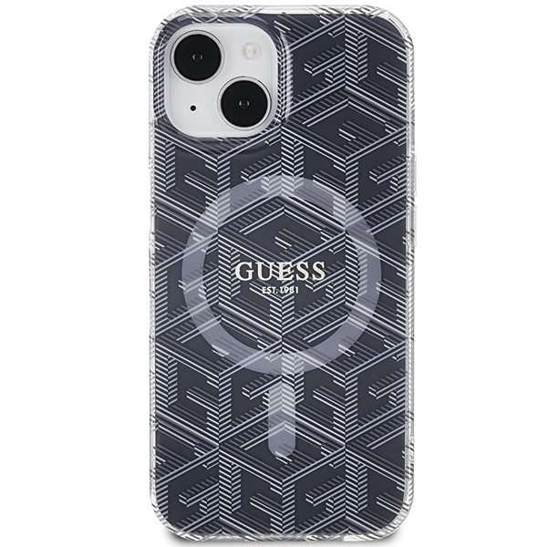 Guess IML GCube MagSafe beskyttelsesdeksel til iPhone 15 Plus / 14 Plus - svart