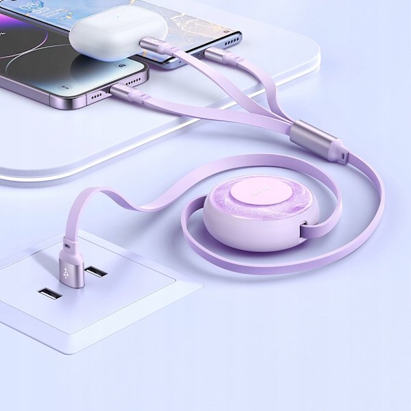 MCDODO 3IN1 UPPBYGD USB-kabel SNABBLADDNING USB-C LIGHTNING MICRO 66W