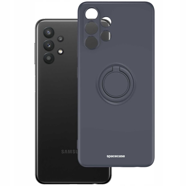 Spacecase Silikonecase Ring För Samsung Galaxy A32 4G Svart