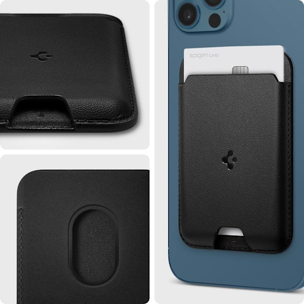 SPIGEN VALENTINUS MAGSAFE UNIVERSAL MAGNETISK KORTHOLDER SORT