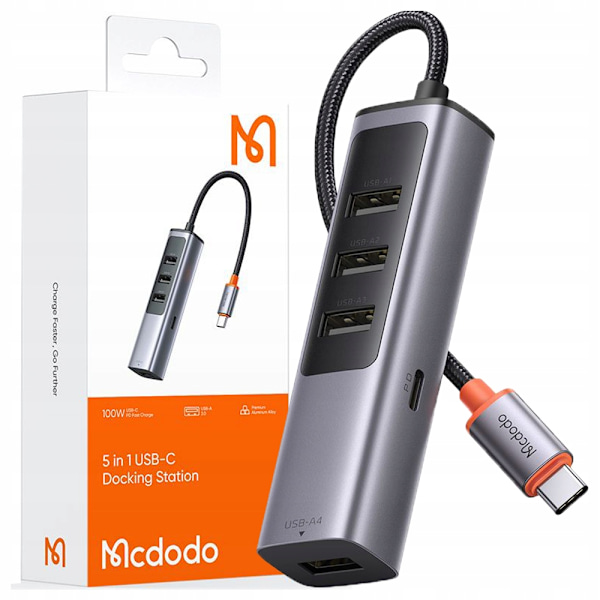 MCDODO ADAPTER HUB USB-C SPLITTER SPLITTER SPLITTER 4X USB-A 3.0