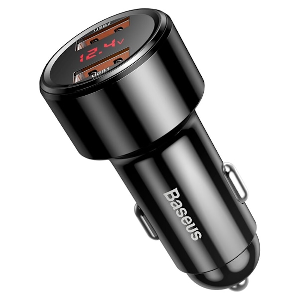 Baseus Magic Series Dual QC - Quick Charge 3.0 billader 2x USB 45W 6A svart (CCMLC20A-01)
