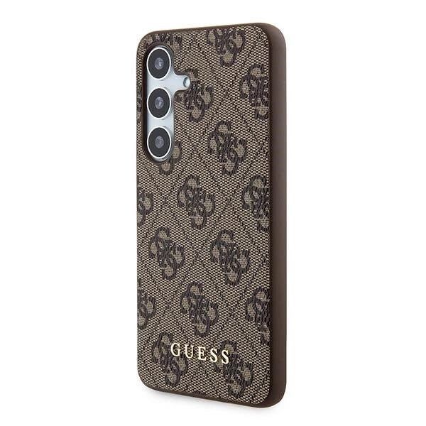 Guess 4G Metal Gold Logo Deksel til Samsung Galaxy S24 - Brun