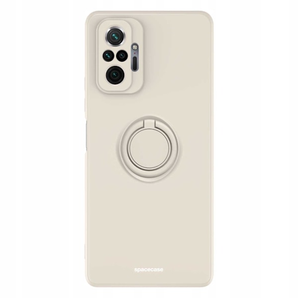 Spacecase Silikon Ringfodral För Xiaomi Redmi Note 10 Pro Bone Case
