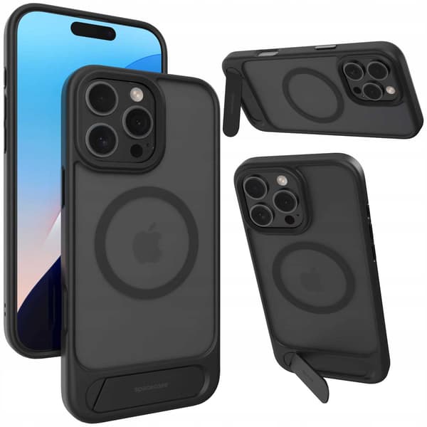Spacecase Case Cover Till Iphone 16 Pro Max Black För Magsafe