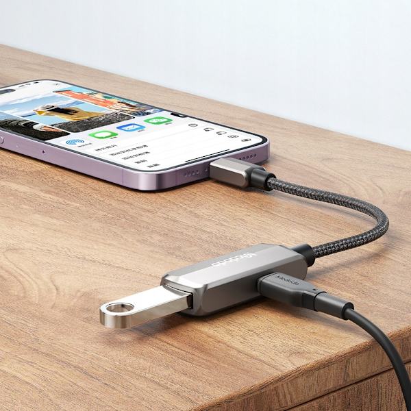 MCDODO ADAPTER LYNADAPTER USB 3.0 OTG-KABEL IPHONE-LADDNING