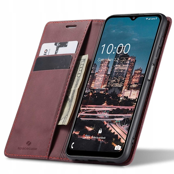 Spacecase Plånboksfodral Till Samsung Galaxy A14 5G Rött Skydd