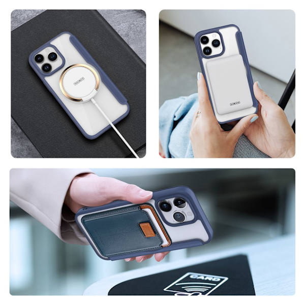 iPhone 15 Pro-deksel Magnetisk MagSafe-deksel med Flip Dux Ducis Skin X Pro - Blå
