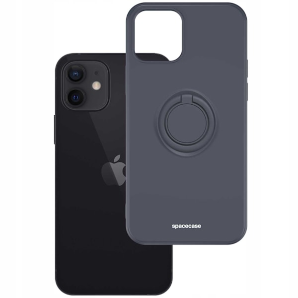 Spacecase Silikon Case Ring För Iphone 12 Mini Svart Skydd