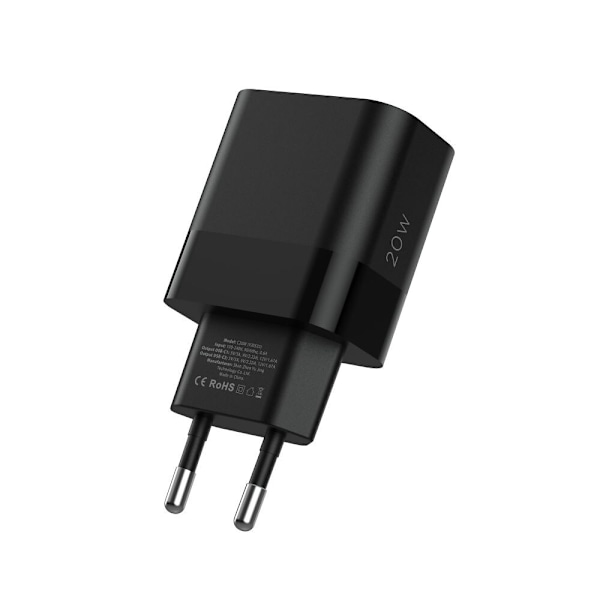 TECH-PROTECT C20W 2-PORTS NETVÆRKSOPLADER PD20W SORT