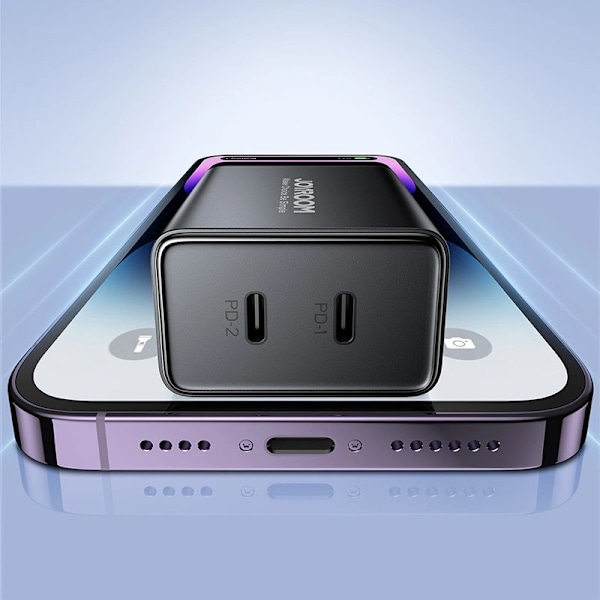 Joyroom JR-TCF09 hurtiglader 2x USB-C 40W - svart