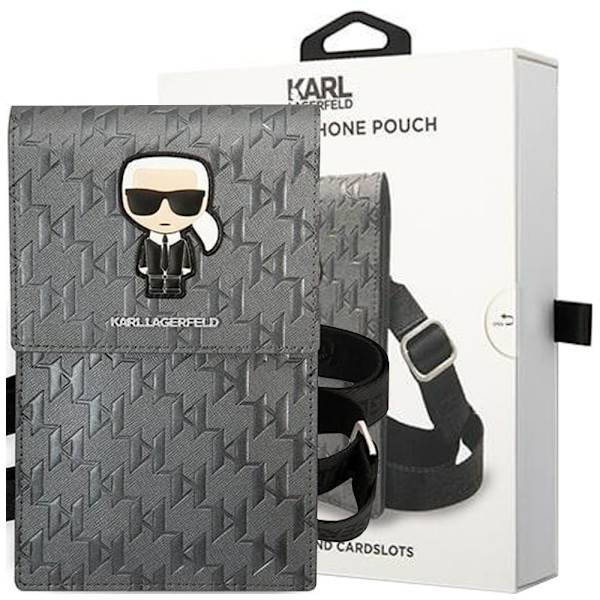 KARL LAGERFELD IKONIK KARL MONOGRAM PATCH TASKE - SØLV