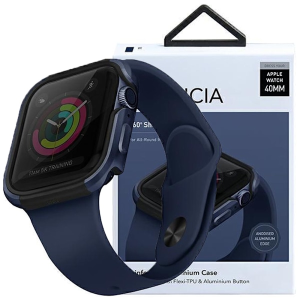 UNIQ veske Valencia Apple Watch Series 4/5/6/SE 40mm. blå / atlantisk blå