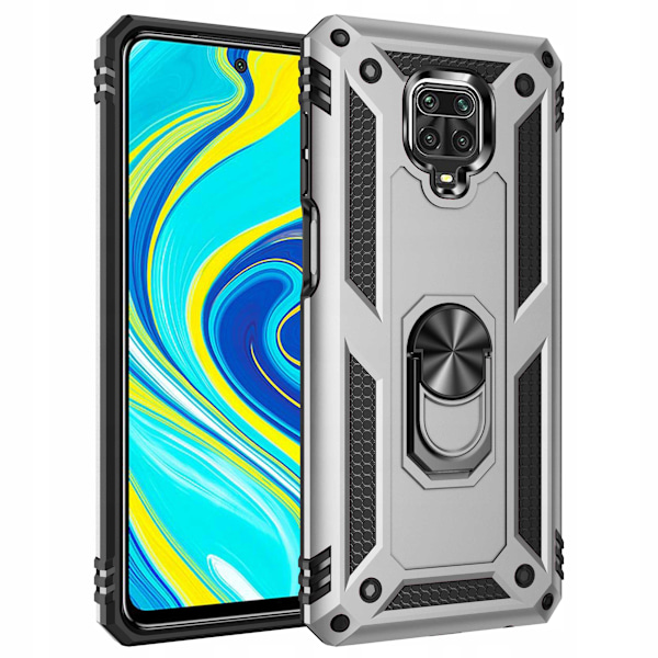 Spacecase Case Ring Case För Xiaomi Redmi Note 9S 9 Pro Silver
