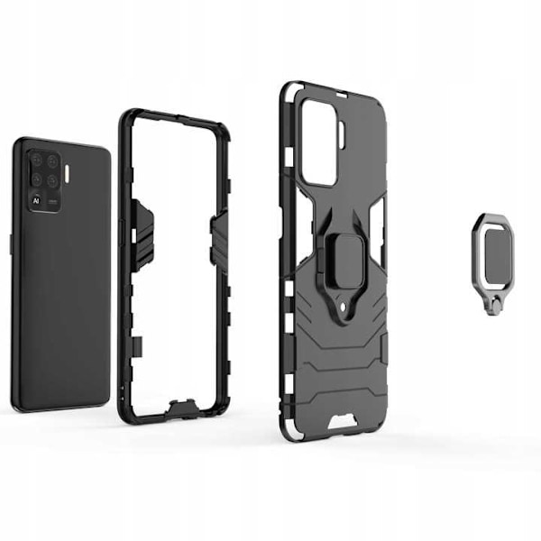 Spacecase Fodral För Oppo Reno 5 Lite Svart Sc X-Ring