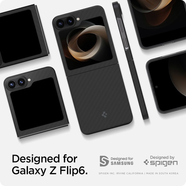 SPIGEN AIRSKIN GALAXY, FLIP 6 ARAMID SVART