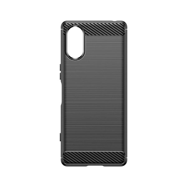 CARBON CASE HOUS COVER BAG CASE TIL SONY XPERIA 5 V SORT