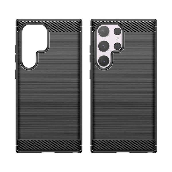 CARBON COVER TIL SAMSUNG GALAXY S24 ULTRA FLEXIBLE SILIKONE CARBON COVER - SORT