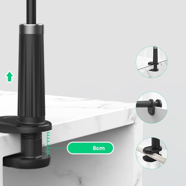 UGRØNN UNIVERSAL TELEFON TABLETTHOLDER STATIV HVIT