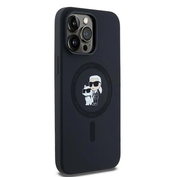 Karl Lagerfeld Silikon Karl&Choupette MagSafe beskyttelsesdeksel til iPhone 14 Pro Max - svart