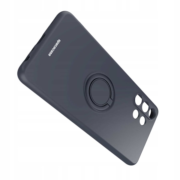 Spacecase Silikonecase Ring För Samsung Galaxy A32 4G Svart
