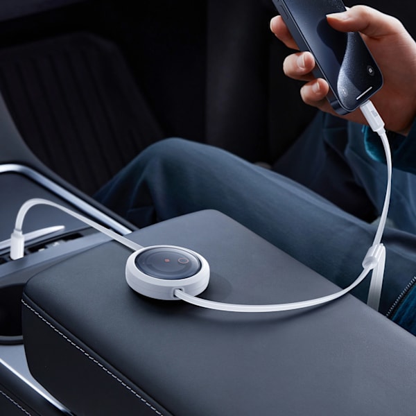 BASEUS FREE2DRAW CB000084 UDTRÆKKELIG USB-C - LIGHTNING / USB-C / MICRO USB-KABEL 100W 1,1M - HVID