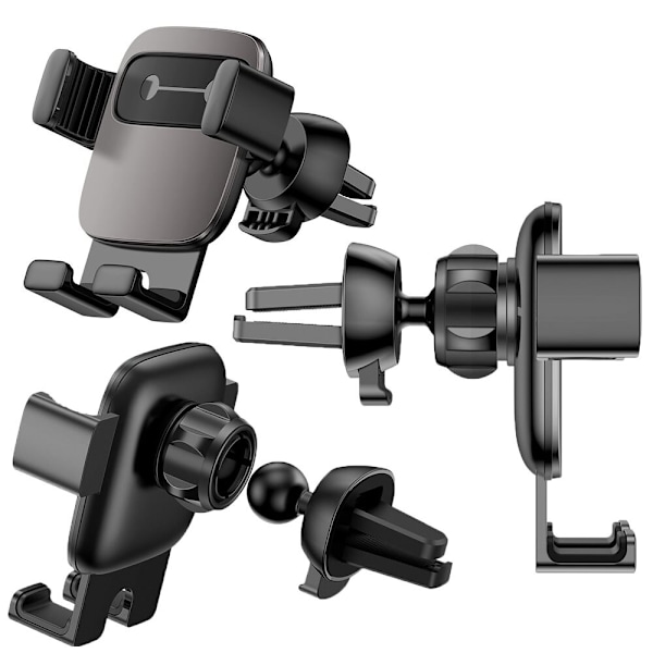 BASEUS GRAVITY BILHOLDER TIL TELEFONGRILLE, SORT Sort